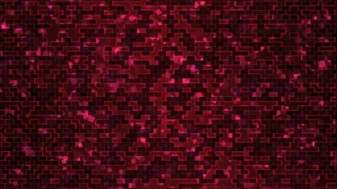 Scrolling Rectangle Bricks Background Animation - Loop Red Stock Footage 85425588