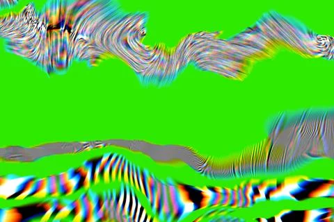 Scrolling of the retro bars of the old television on green screen, vintage te Stock Illustration
