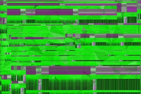 Scrolling of the retro bars of the old television on green screen, vintage te Stock Illustration