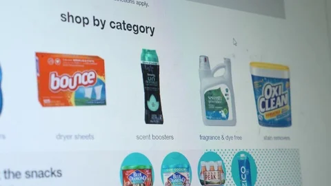 Scrolling on shopping website Stock Footage 77294831