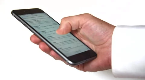 Scrolling on a smartphone Stock Footage 67135195