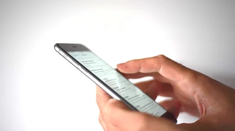 Scrolling on a smartphone Side Stock Footage 67135358