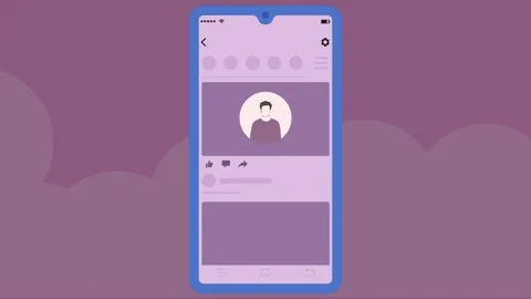 Scrolling on Social Media animation. Stock Footage 312989289