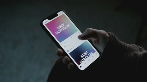 Scrolling Social Network Addiction Stock Footage 196142167