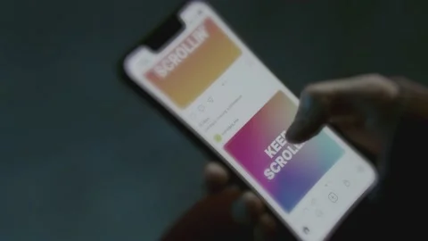 Scrolling Social Network Addiction Stock Footage 196142492