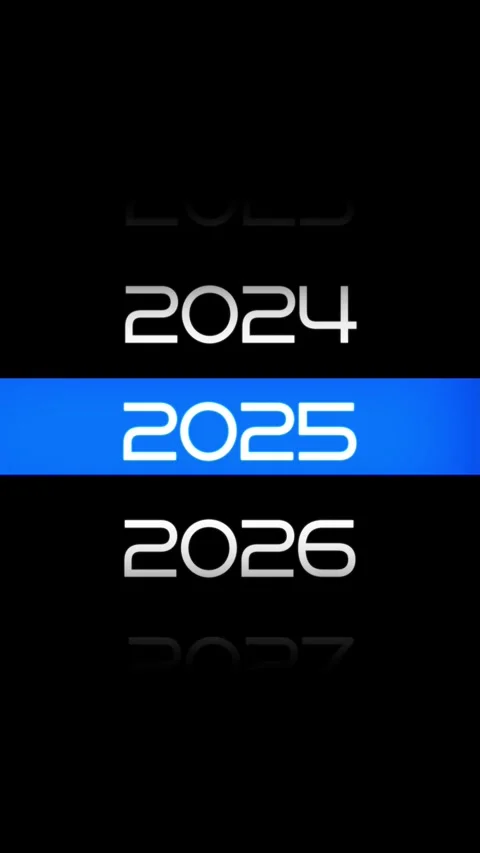 Scrolling Text Animation 2026 Modern Style on Black Background Stock Footage 332627396