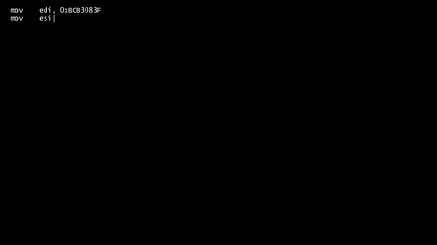 Scrolling text on a black screen. Assembly program language Stock Footage 105333046