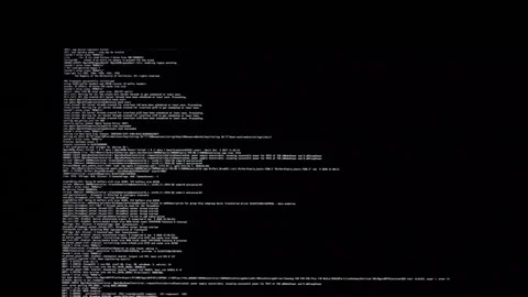 Scrolling Text on a Computer Screen Stock Footage 341855305