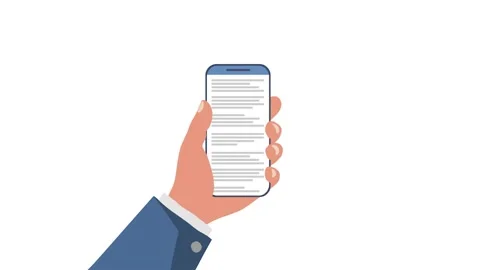 Scrolling text on a smartphone 4K Stock Footage 222809930