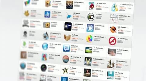 Scrolling through apps Video stock 11263422