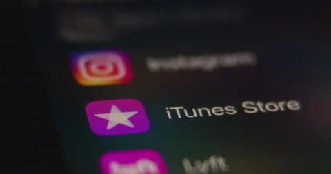 Scrolling through Apps on Smartphone. Macro close up Stock Footage 149545342