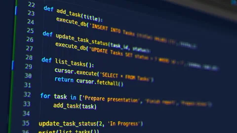 Scrolling through computer code Stock Footage 312790802