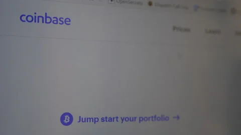Scrolling Through Cryptocurrency Prices On Coinbase Prior to IPO Stock Footage 152052489