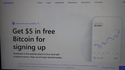 Scrolling Through Cryptocurrency Prices On Coinbase Prior to IPO Stock Footage 152052522
