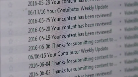Scrolling Through Email Page On Computer Stock Footage 72558037