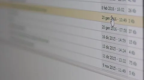 Scrolling through  mail page on computer Stock Footage 67749161