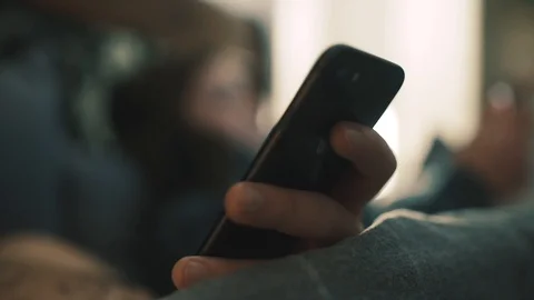Scrolling Through Phone Stock Footage 124672855