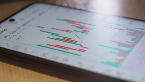 Scrolling through the quotes of the US dollar Видео 164034395