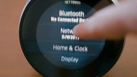 Scrolling Through Settings on Smart Device with Screen Vídeo Stock 99520992