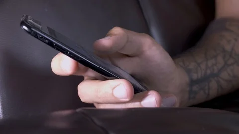 Scrolling through smartphone Stock Footage 91206061