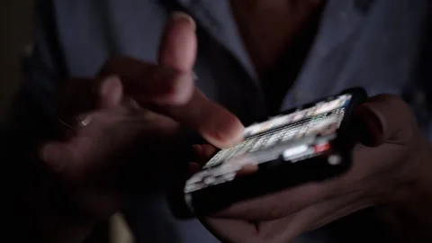 Scrolling Through Social Media Feed Stock Footage 293285769
