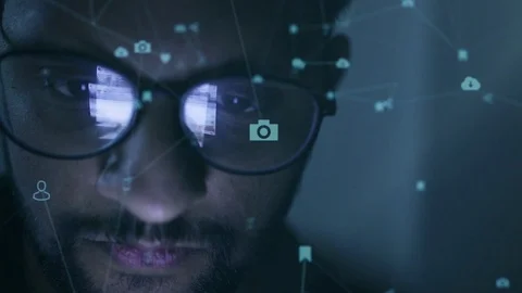 Scrolling through social media Video stock 100507941