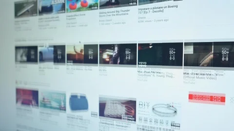 Scrolling through a web page, reading online news on a website. Stock Footage 114996382