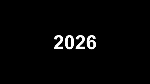 Scrolling timeline Happy New Year 2026 counter animation Stock Footage 317632531