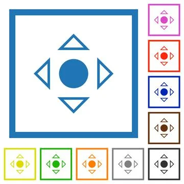 Scrolling tool alternate flat framed icons イラスト素材