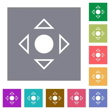 Scrolling tool alternate square flat icons Illustrazione stock