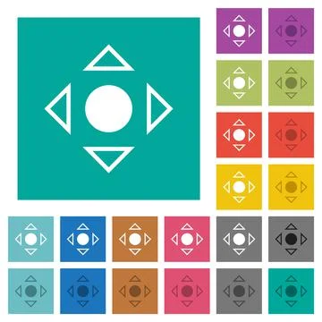 Scrolling tool alternate square flat multi colored icons Stock Illustration