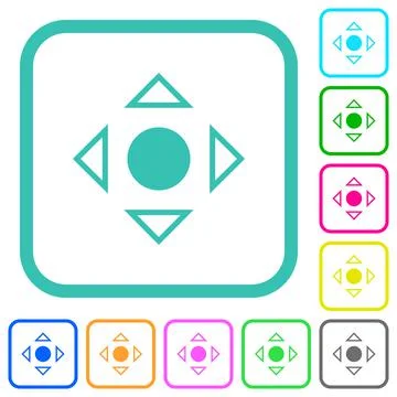 Scrolling tool alternate vivid colored flat icons Stock Illustration