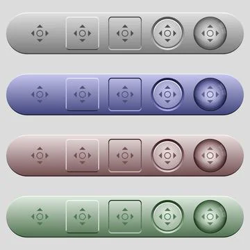 Scrolling tool icons on horizontal menu bars Stock Illustration