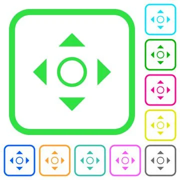 Scrolling tool vivid colored flat icons icons Illustrazione stock