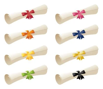 Scrolls &amp; ribbons Stock Illustration