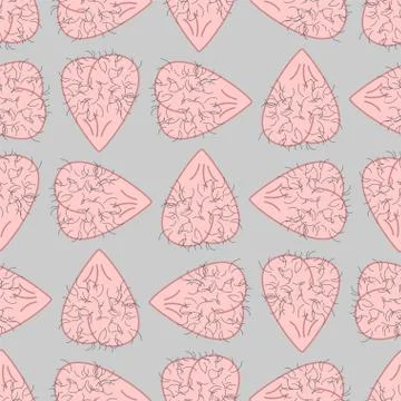 Scrotum pattern seamless. Mans balls Hairy background. Male texture. Testoste Stock Illustration