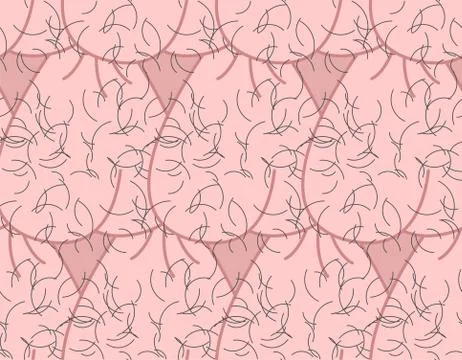 Scrotum pattern seamless. Mans balls Hairy background. Male texture. Testoste Stock Illustration