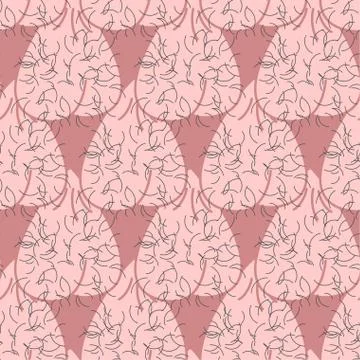Scrotum pattern seamless. Mans balls Hairy background. Male texture. Testoste Stock Illustration