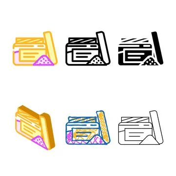 Scrub salt color icon vector edition Stock Illustration