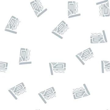 Scrub salt glyph vector seamless pattern Stock Illustration