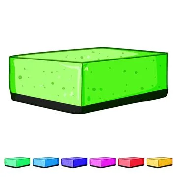 Scrub yellow sponge cartoon vector graphic Stock Illustration