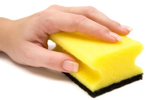 Scrubbing Isolated on a White Background Foto stock