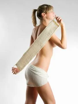 Scrubbing shoulder Stock Photos