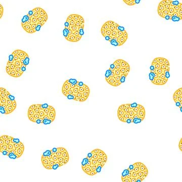 Scrubbing soap vector seamless pattern Stock Illustration