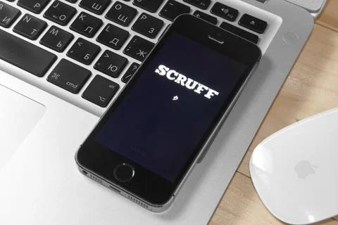 Scruff app on iPhone 5s Stock Photos