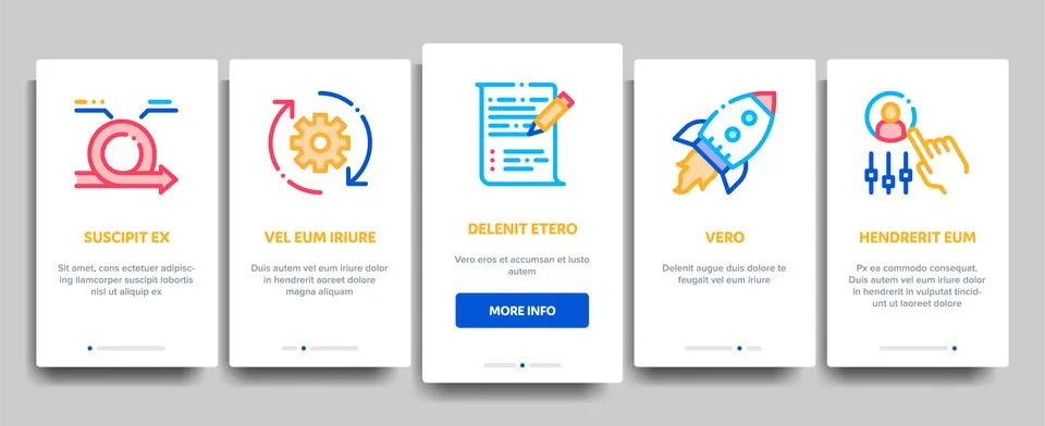 Scrum Agile Elements Vector Onboarding Stock Illustration