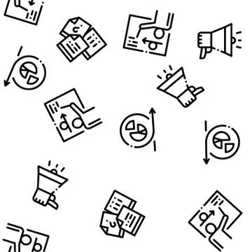 Scrum Agile Seamless Pattern Vector Stock Illustration