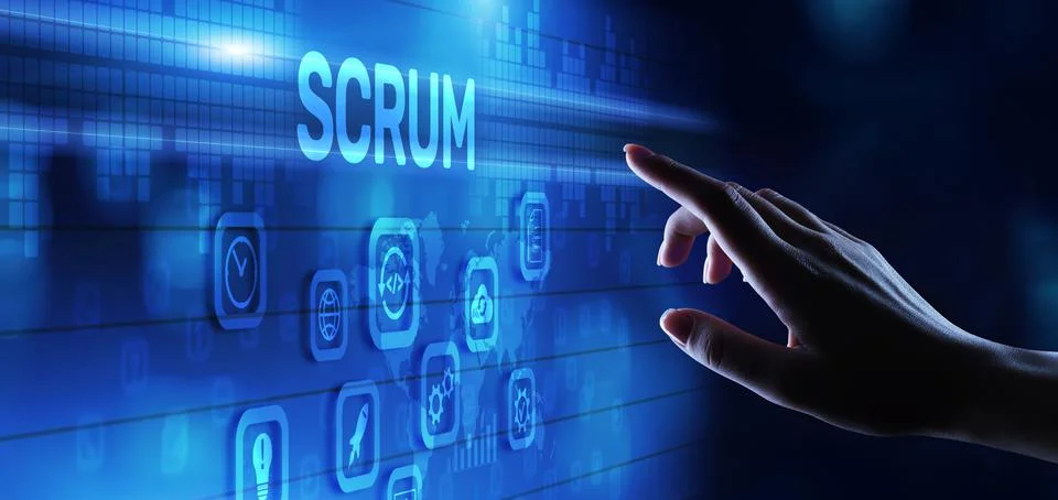 Scrum agile software development project management methodology business Stockfoto's
