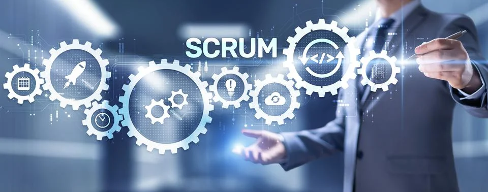 Scrum agile software development project management methodology business 库存照片