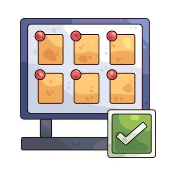 Scrum board illustration Stock Illustration